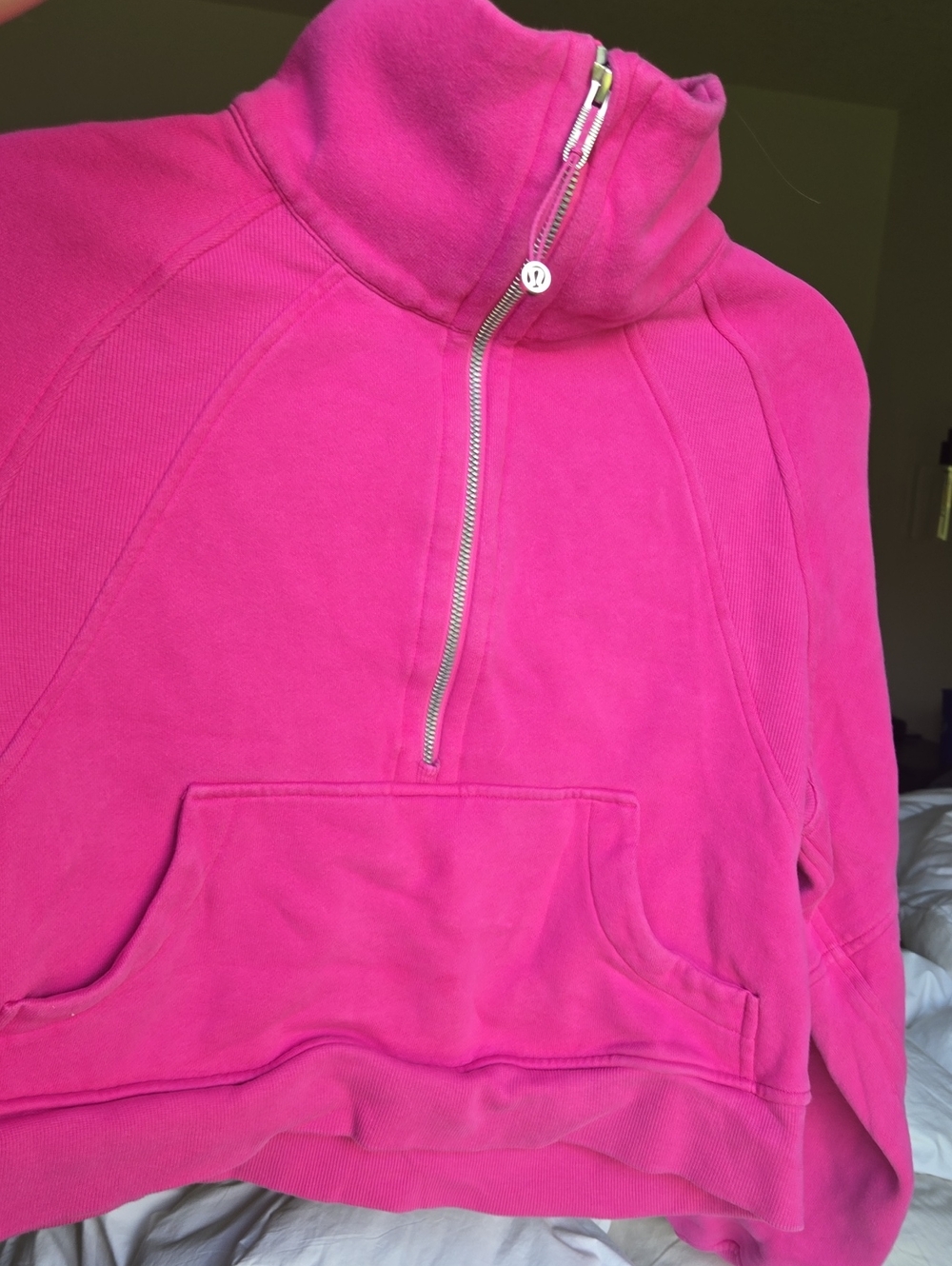 lululemon athletica Pink Half-Zip Funnel Neck Sweater Xs/s